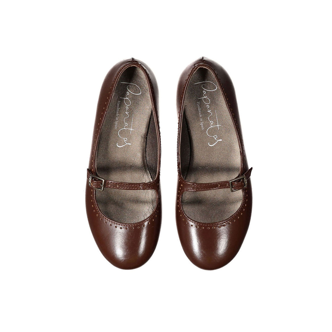 Papanatas Coffee Front Buckle Flat