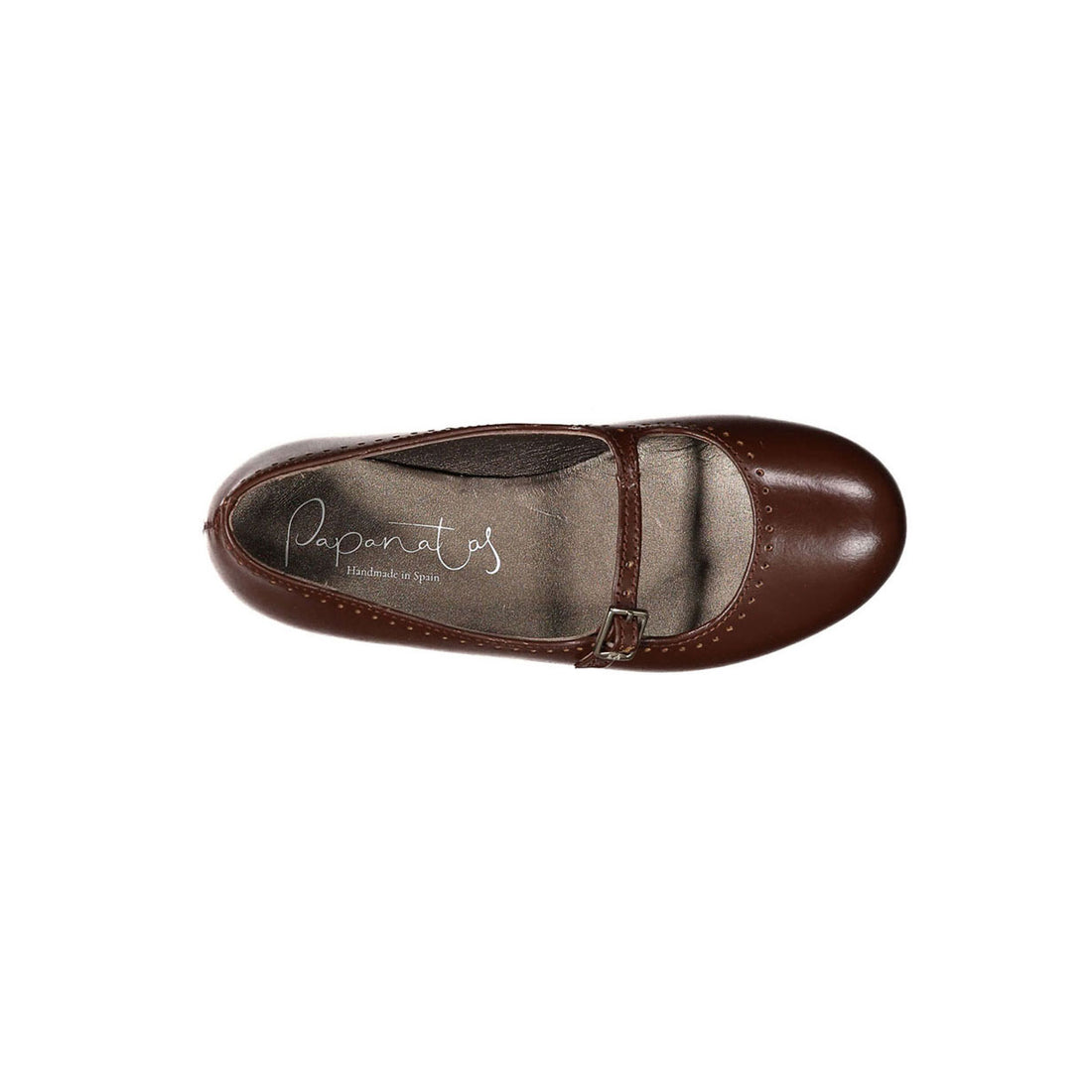 Papanatas Coffee Front Buckle Flat
