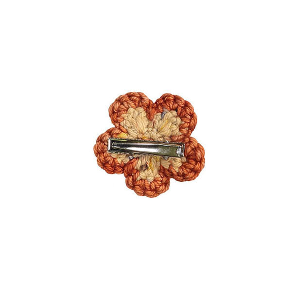 Misha and Puff Medium Flower Clip Set - Camel Confetti