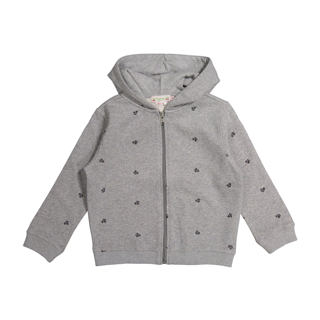 Bonpoint Soft Grey Cherry Zip-up
