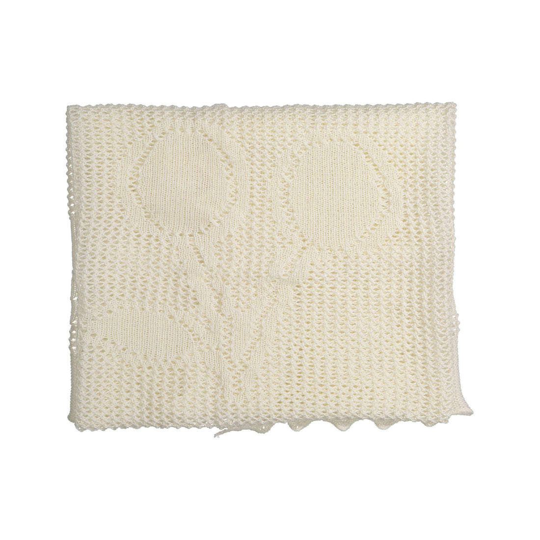 Bonpoint Milk Openwork Classic Knit Blanket
