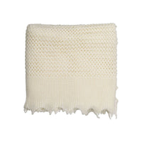 Bonpoint Milk Openwork Classic Knit Blanket
