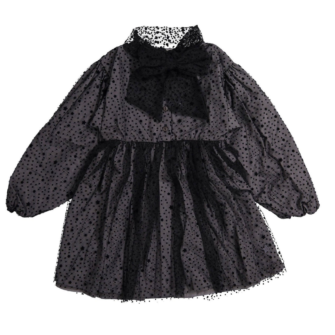 Tocoto Vintage Dark Grey Star Tulle Dress