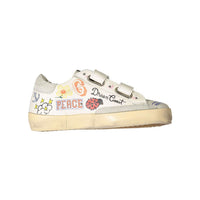 Golden Goose White Graffiti Print Old School Sneakers