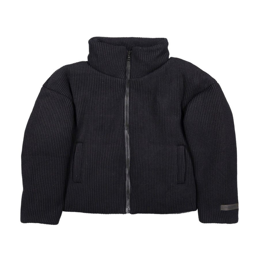 ELEMENTS Black Wool Bomber Coat