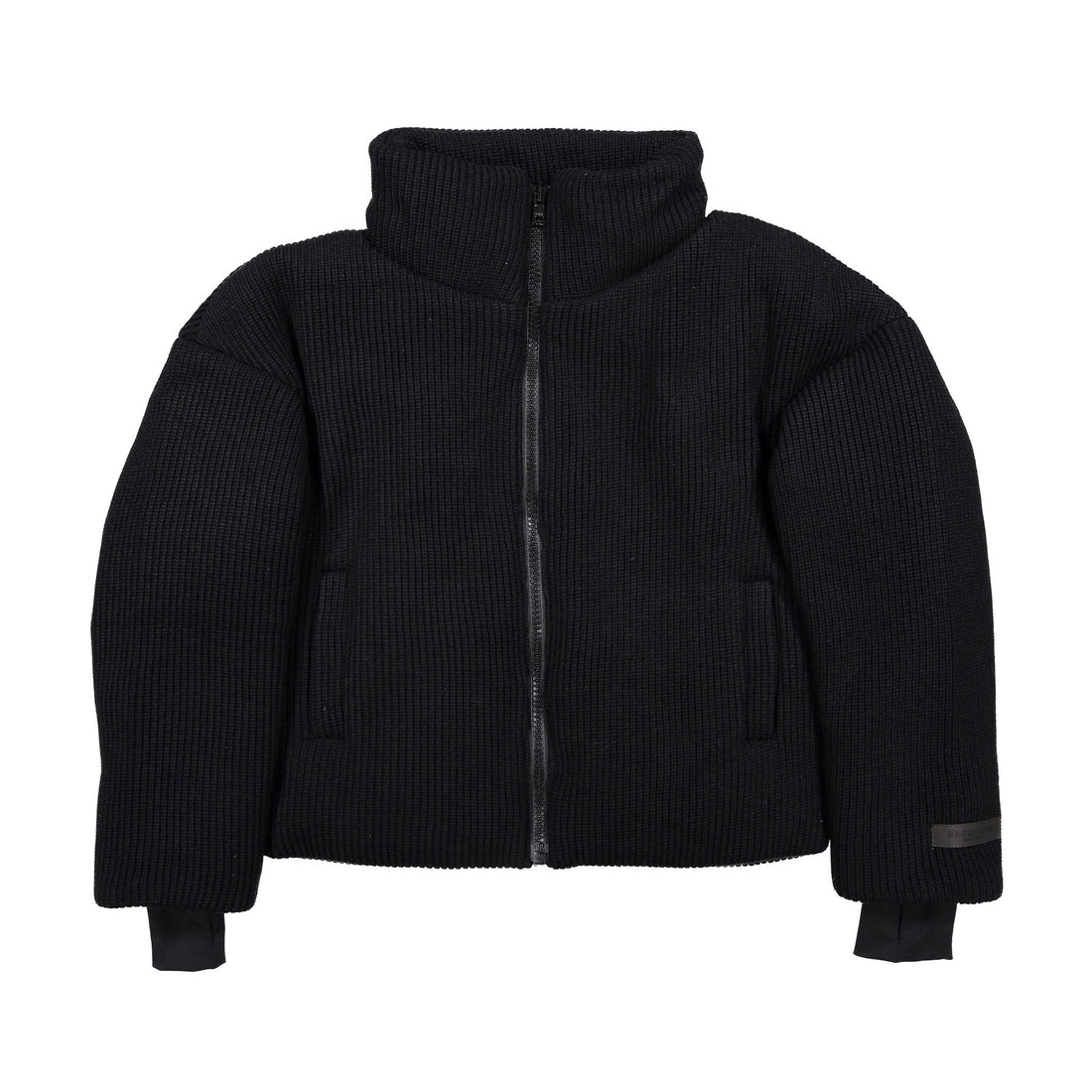 ELEMENTS Black Wool Bomber Coat