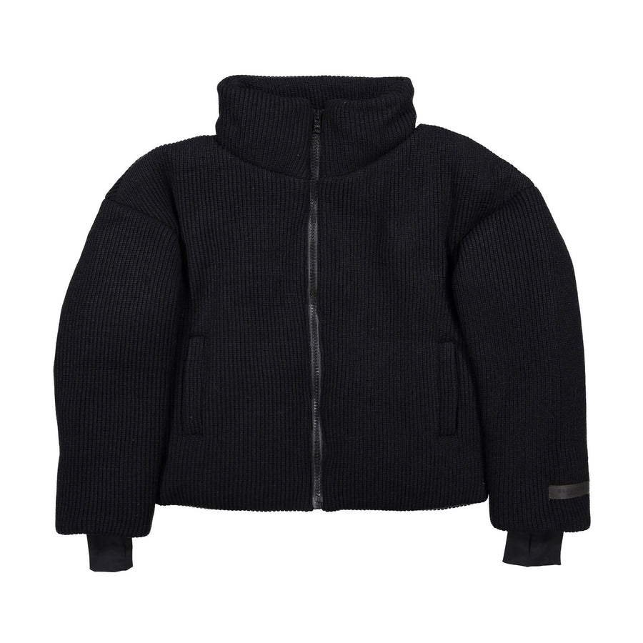 ELEMENTS Black Wool Bomber Coat