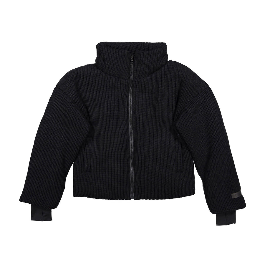 ELEMENTS Black Wool Bomber Coat