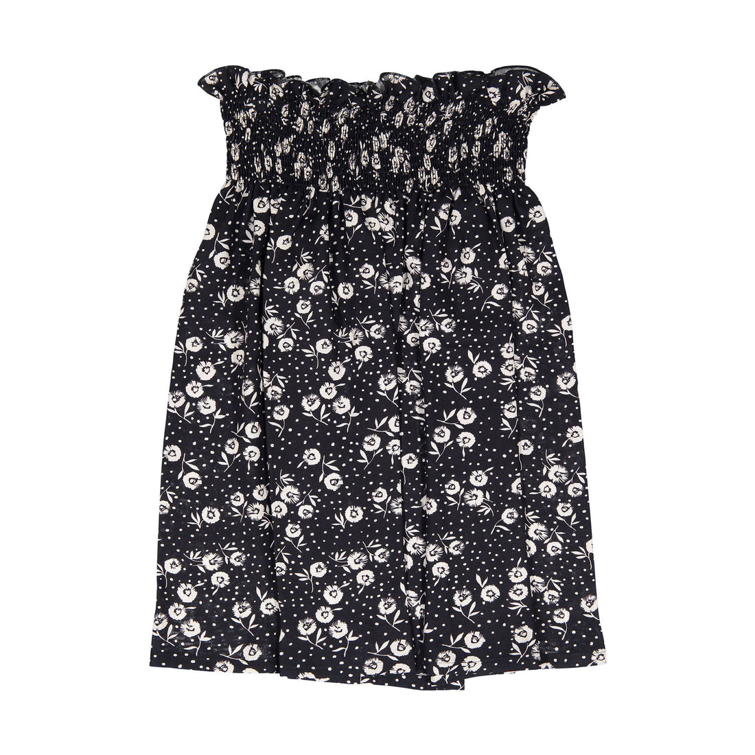 Piccola Ludo Black Floral Inga Longer Length Skirt