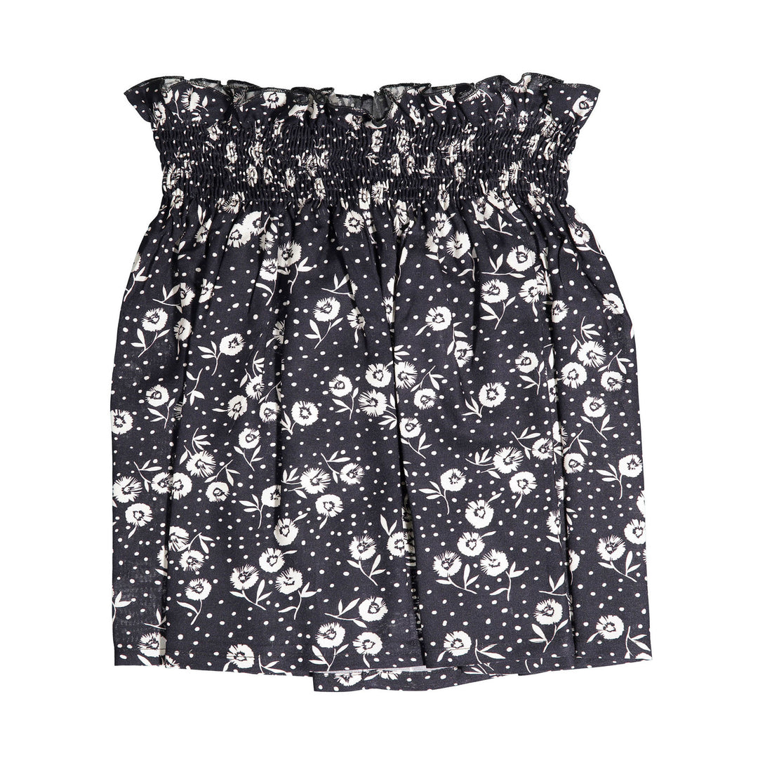 Piccola Ludo Black Floral Inga Skirt