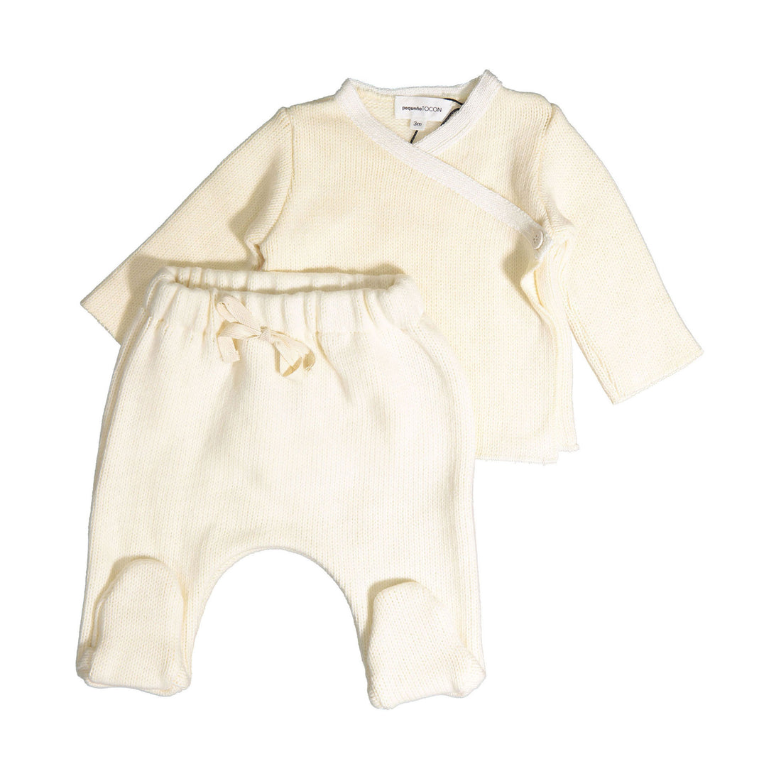 Pequeno Tocon Natural Baby Footed Pants