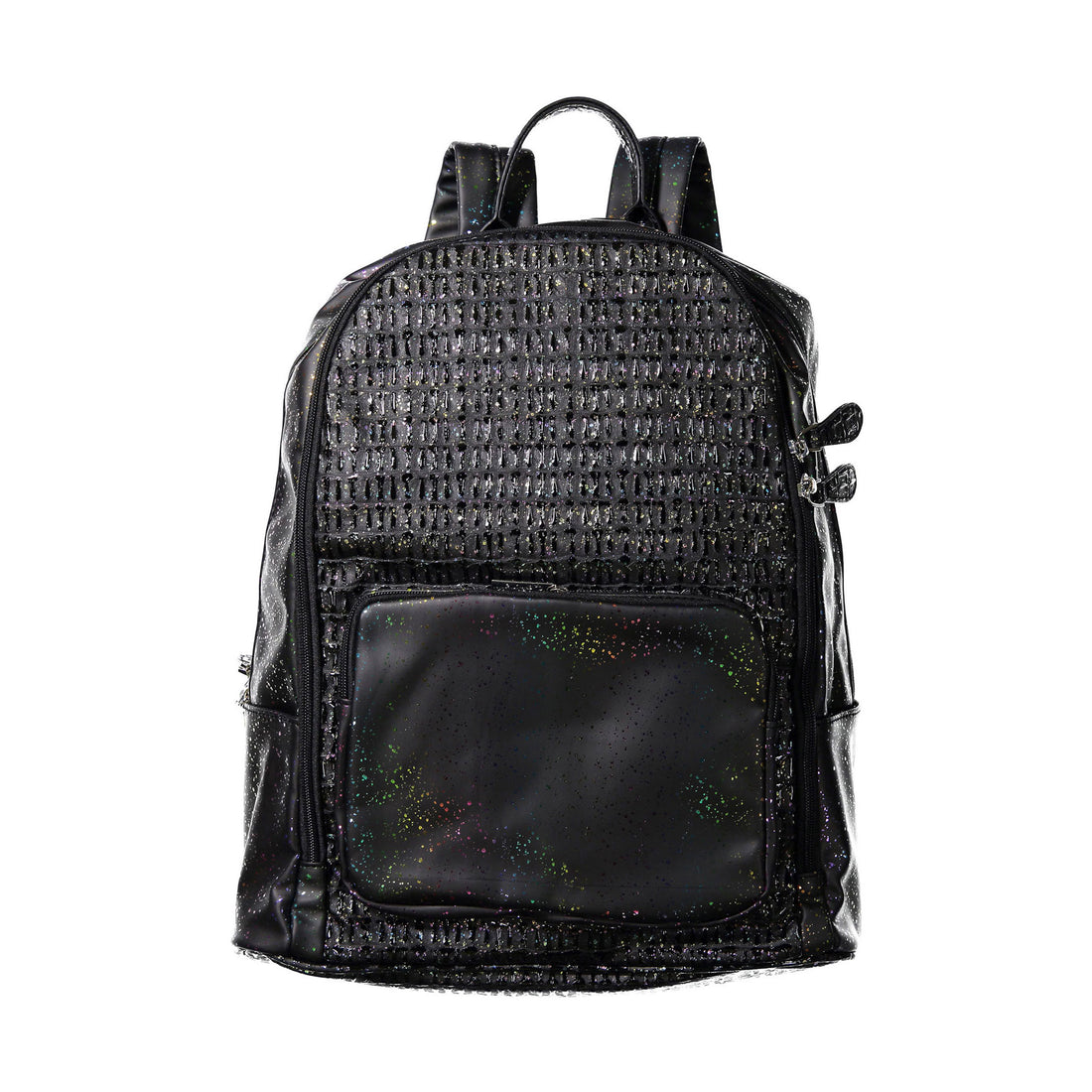 Bari Lynn Glitter Crinkle Black Backpack