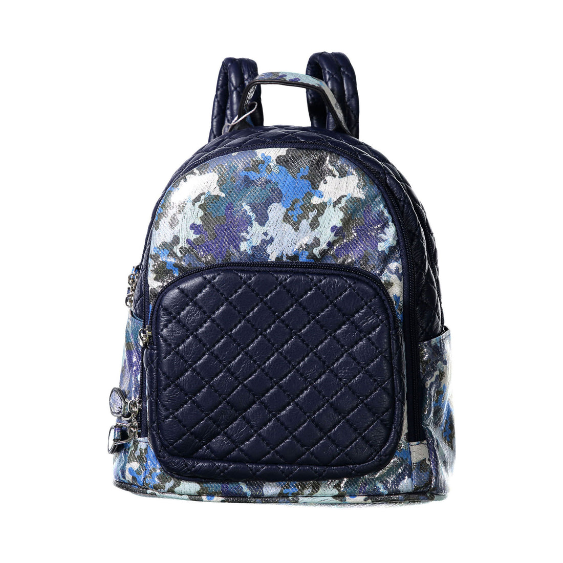 Bari Lynn Camo Top Navy Mini Backpack