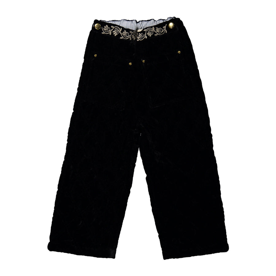 Bonjour Black Velvet Pants