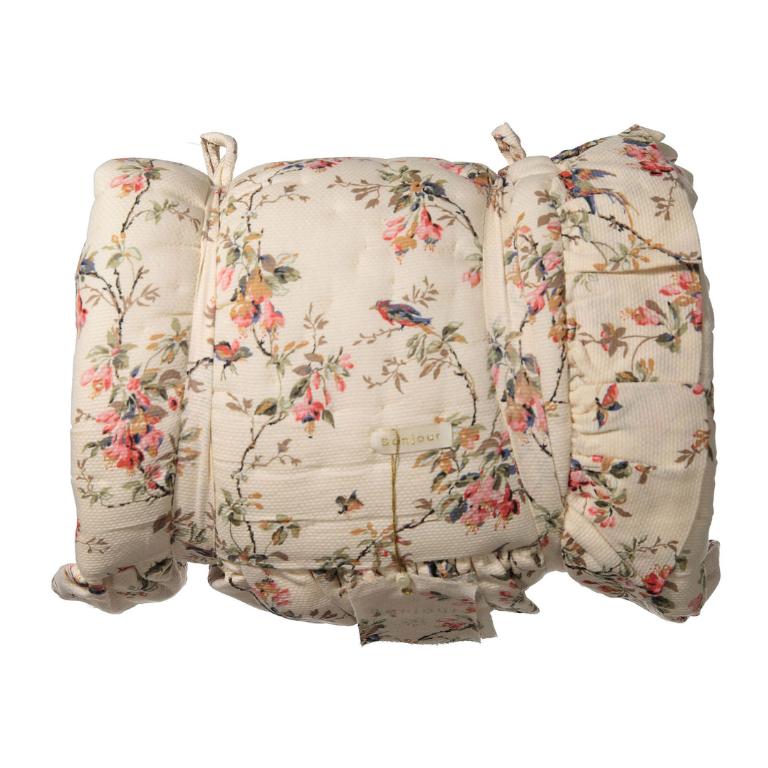 Bonjour Bird Floral Quilted Blanket