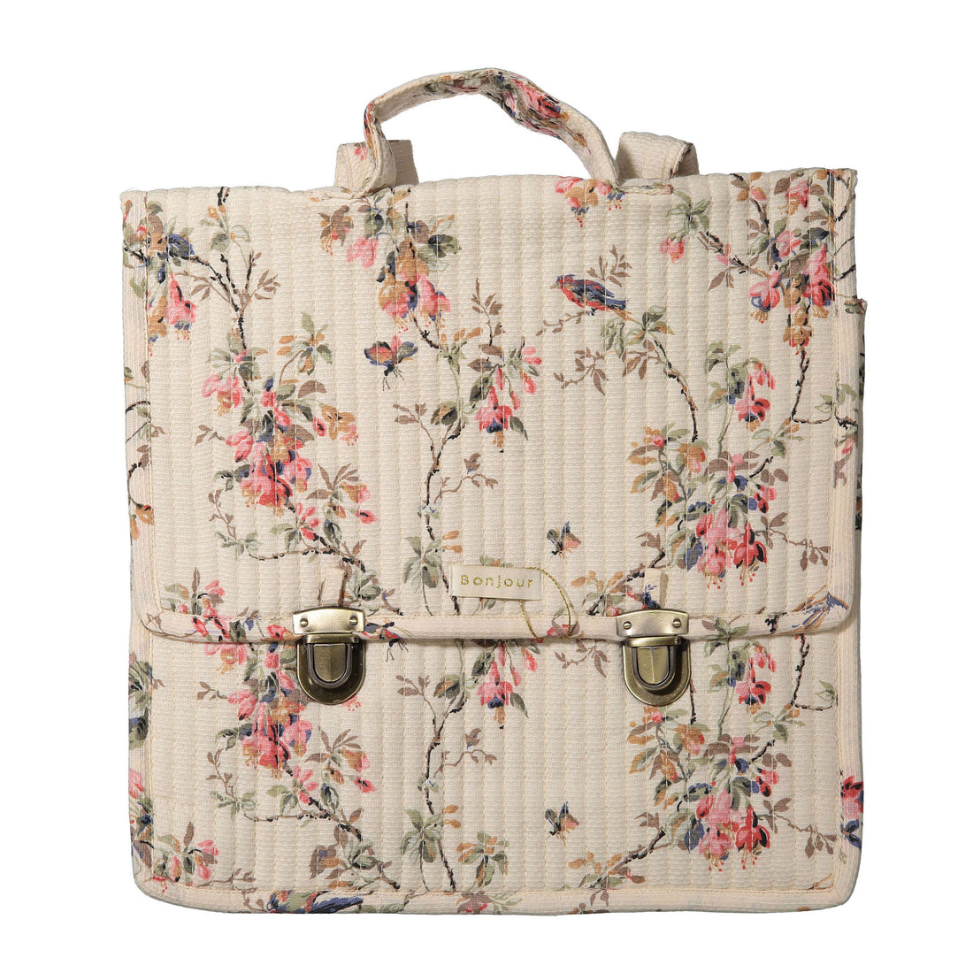 Bonjour Bird Floral School Bag