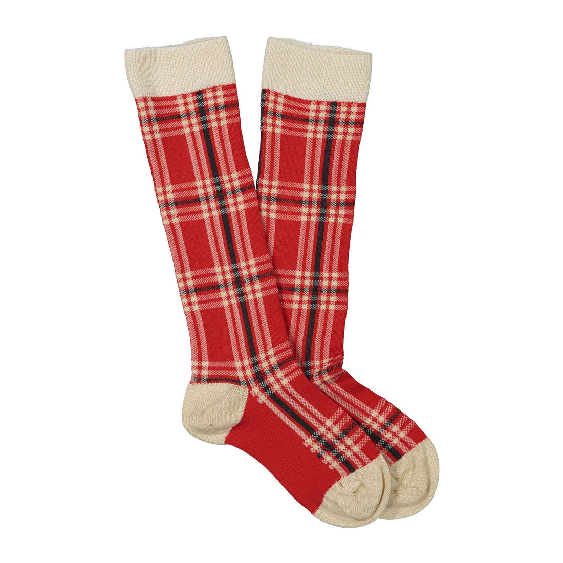 Bonjour Red Checks socks