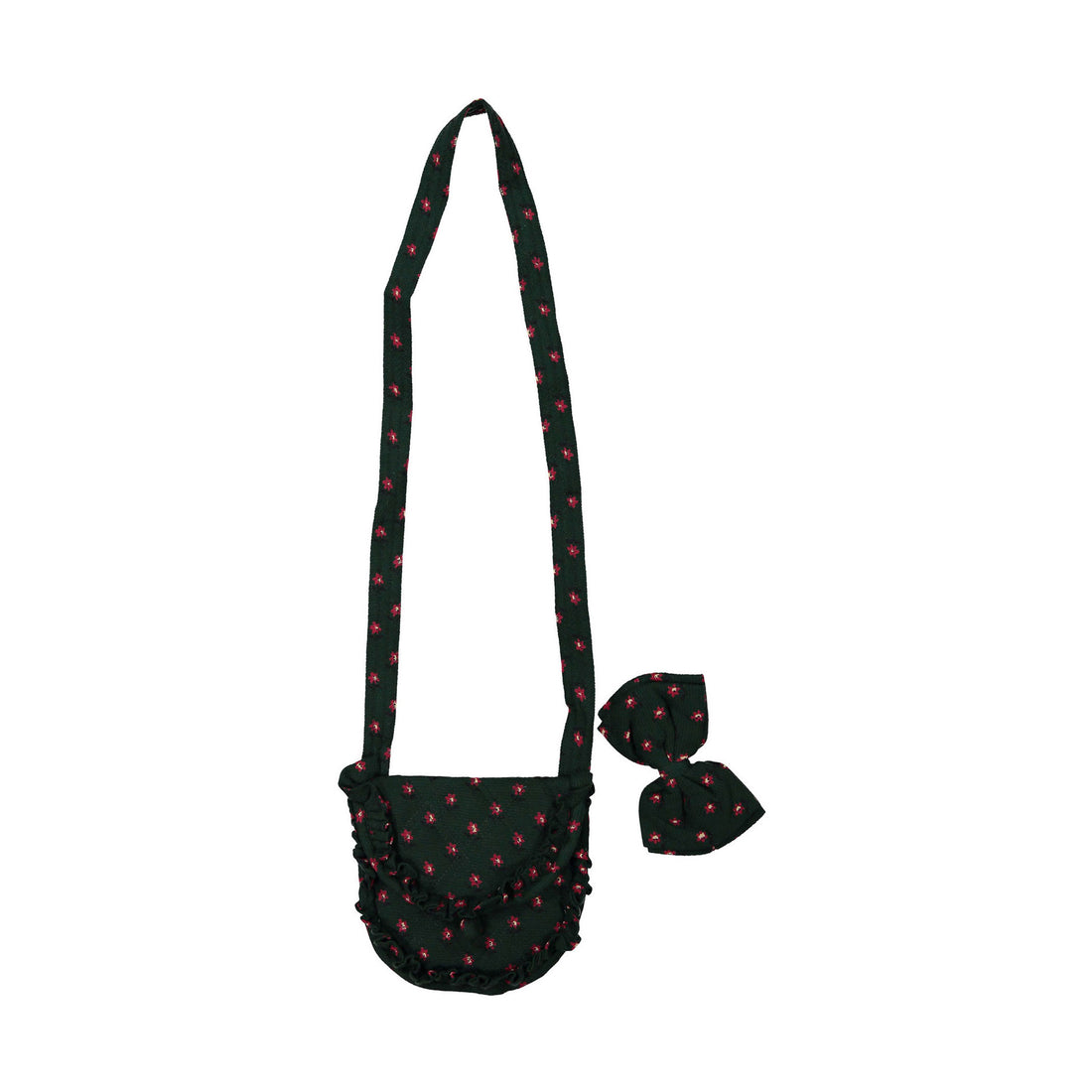 Bonjour Provencal Print Pouch Bag + Hair Clip