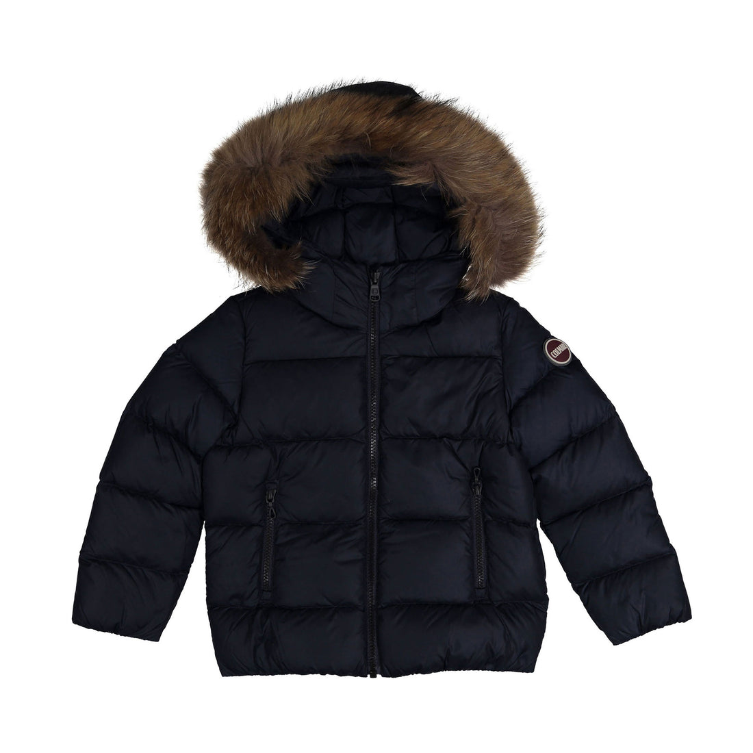 Colmar Navy Fur Hooded Puffer