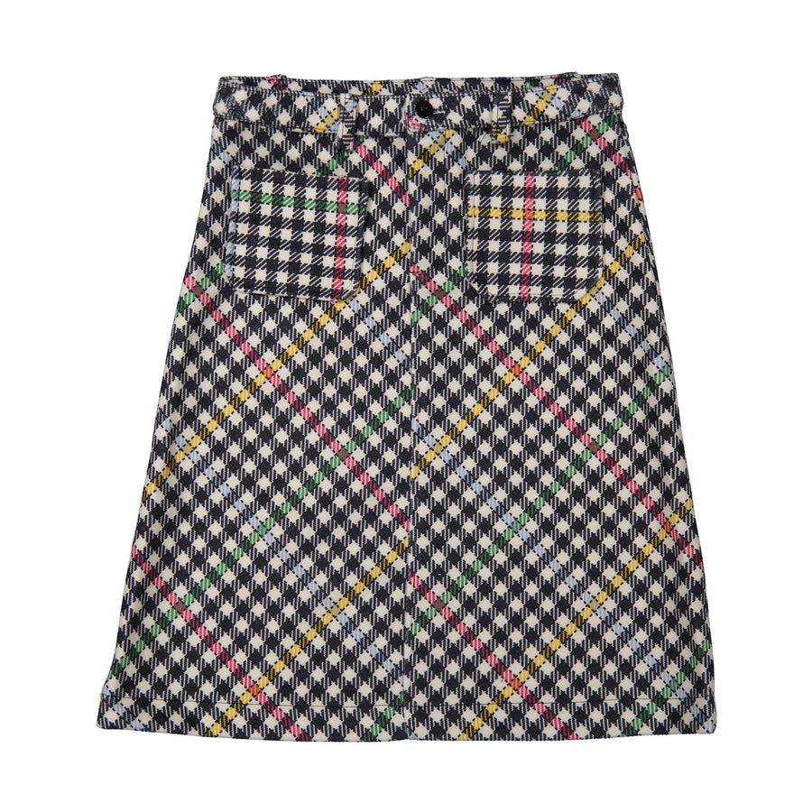 Piccola Ludo Multicolor Check Longer Length Skirt