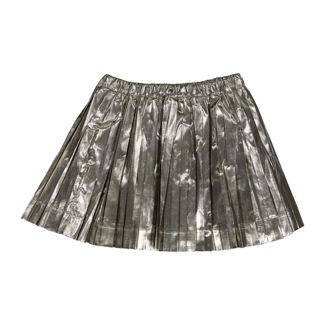 Bonpoint Gold Metallic Pleated Skirt