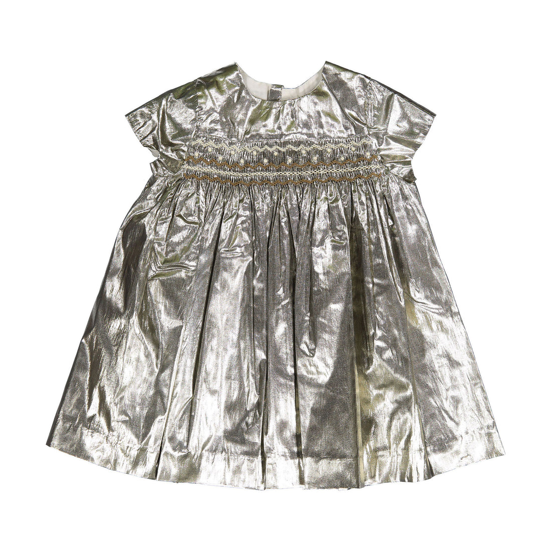 Bonpoint Gold Metallic Maruska Baby Dress