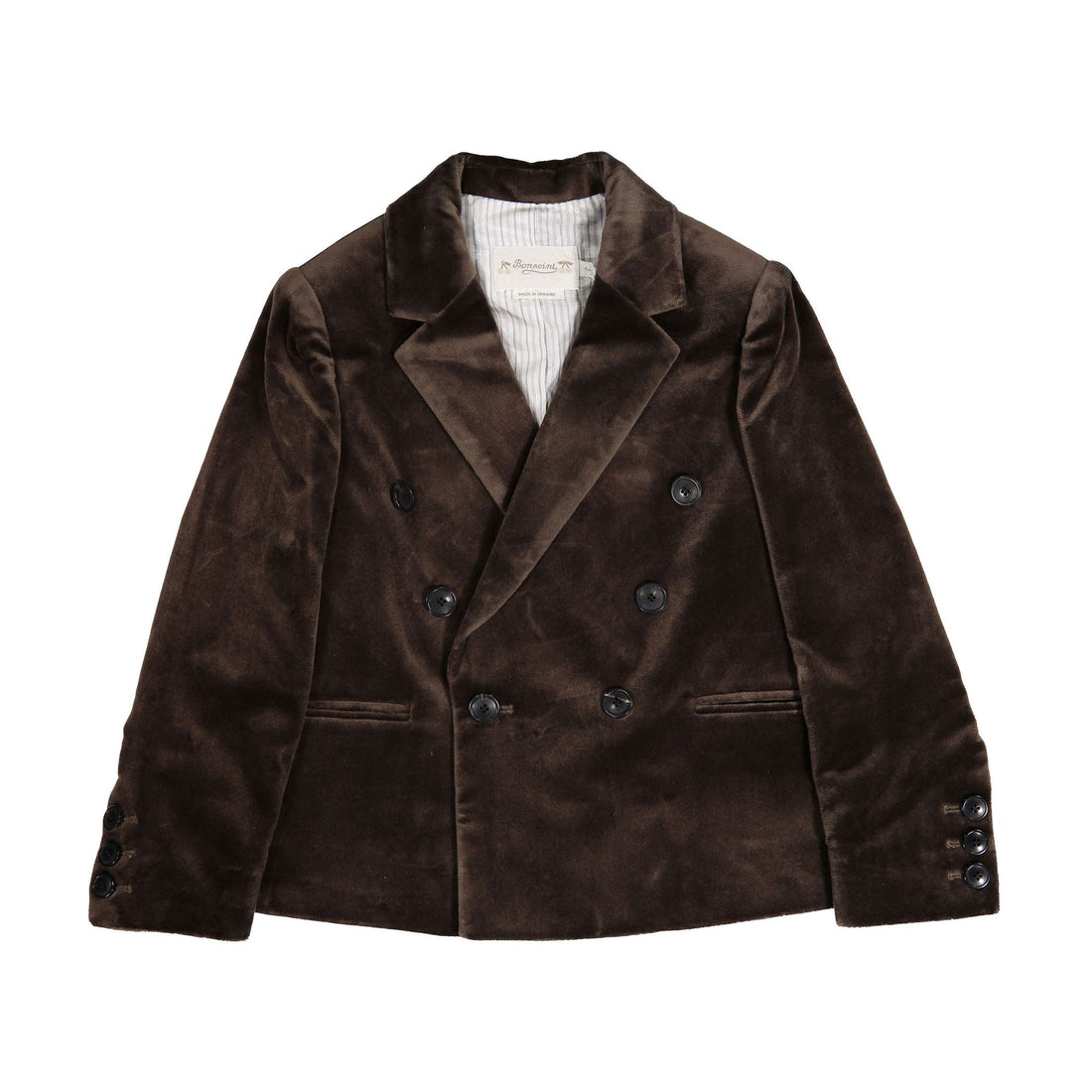 Bonpoint Taupe Velvet Blazer