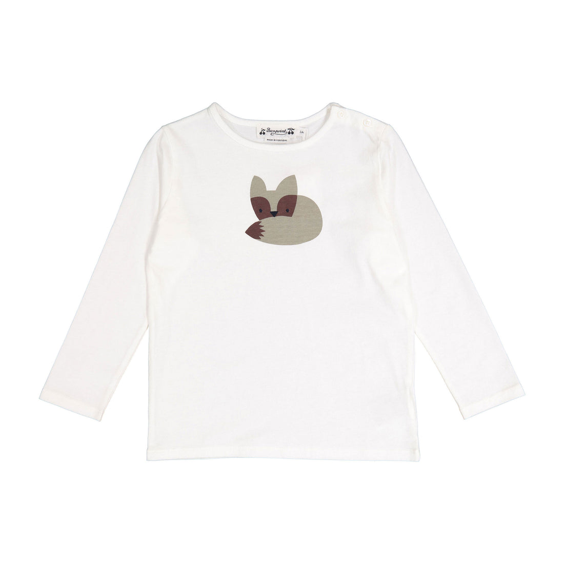 Bonpoint White Racoon Baby Tee