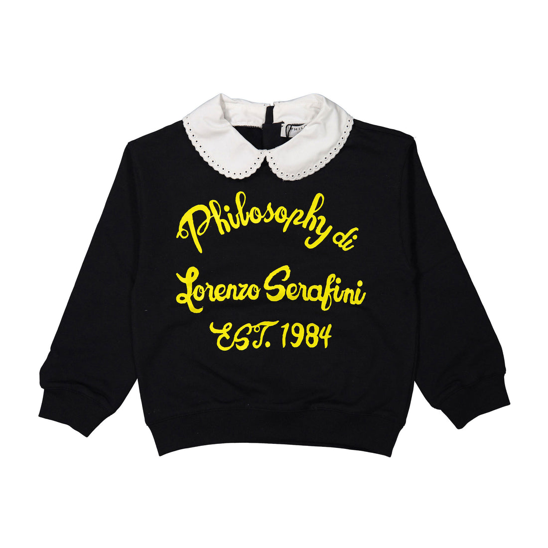 Philosophy Black Round Collar Sweatshirt
