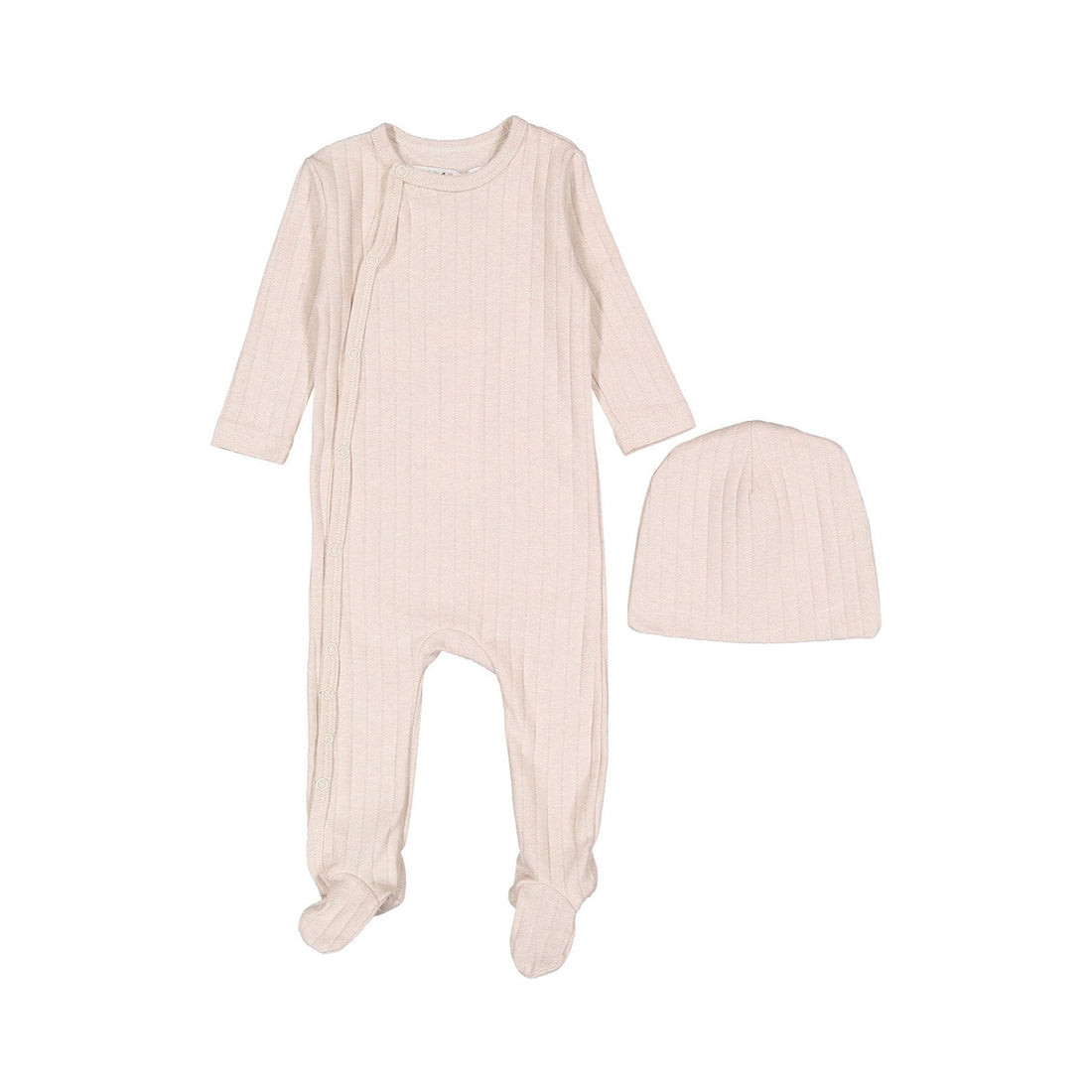 Coco Blanc Pale Pink Wide Ribbed Baby Set