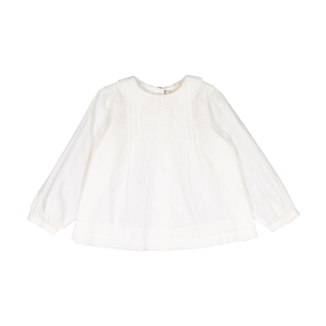 Little Cotton Clothes Off White Cotton Embroidered Wendy Blouse