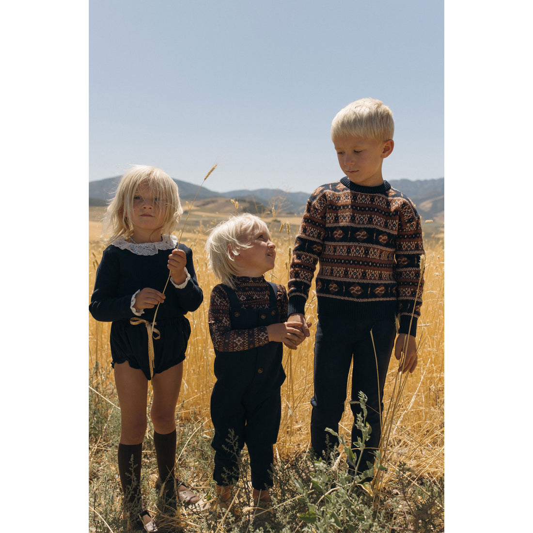 L by Ladida Fair Isle Logo Printed Sweater
