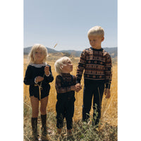 L by Ladida Fair Isle Logo Printed Sweater