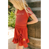 L by Ladida Rose Ribbed Ruffled Skirt