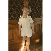 L By Ladida Taupe Ribbed Knit Polo