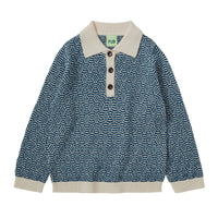 FUB Ecru/Pond Blue Structure Polo