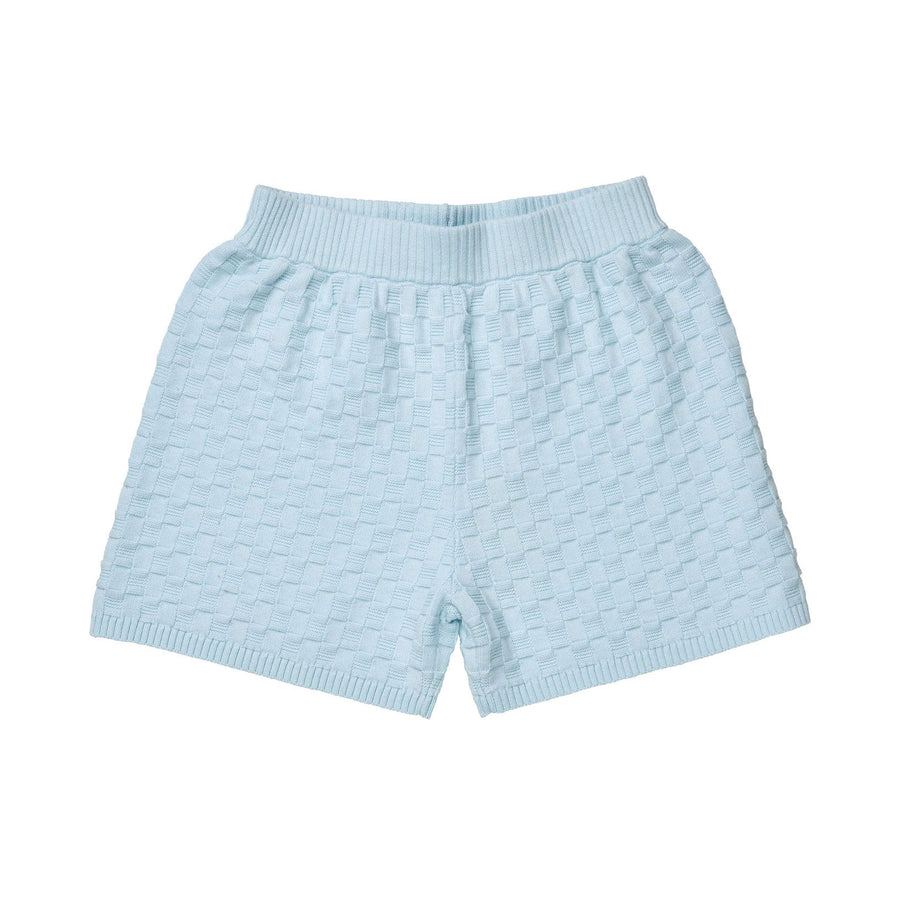 FUB Light Blue Checked Shorts