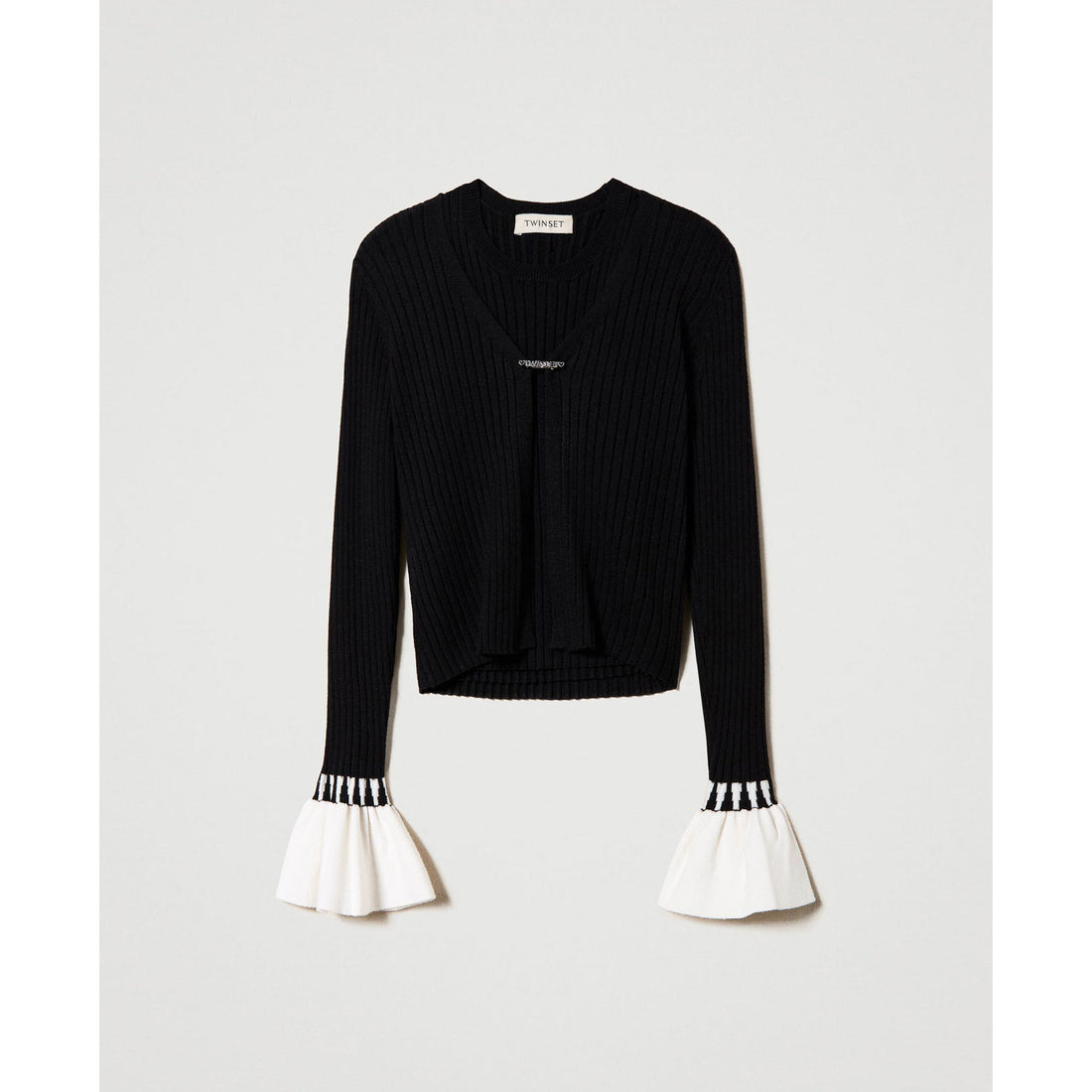 Twinset Black Rib Top Set