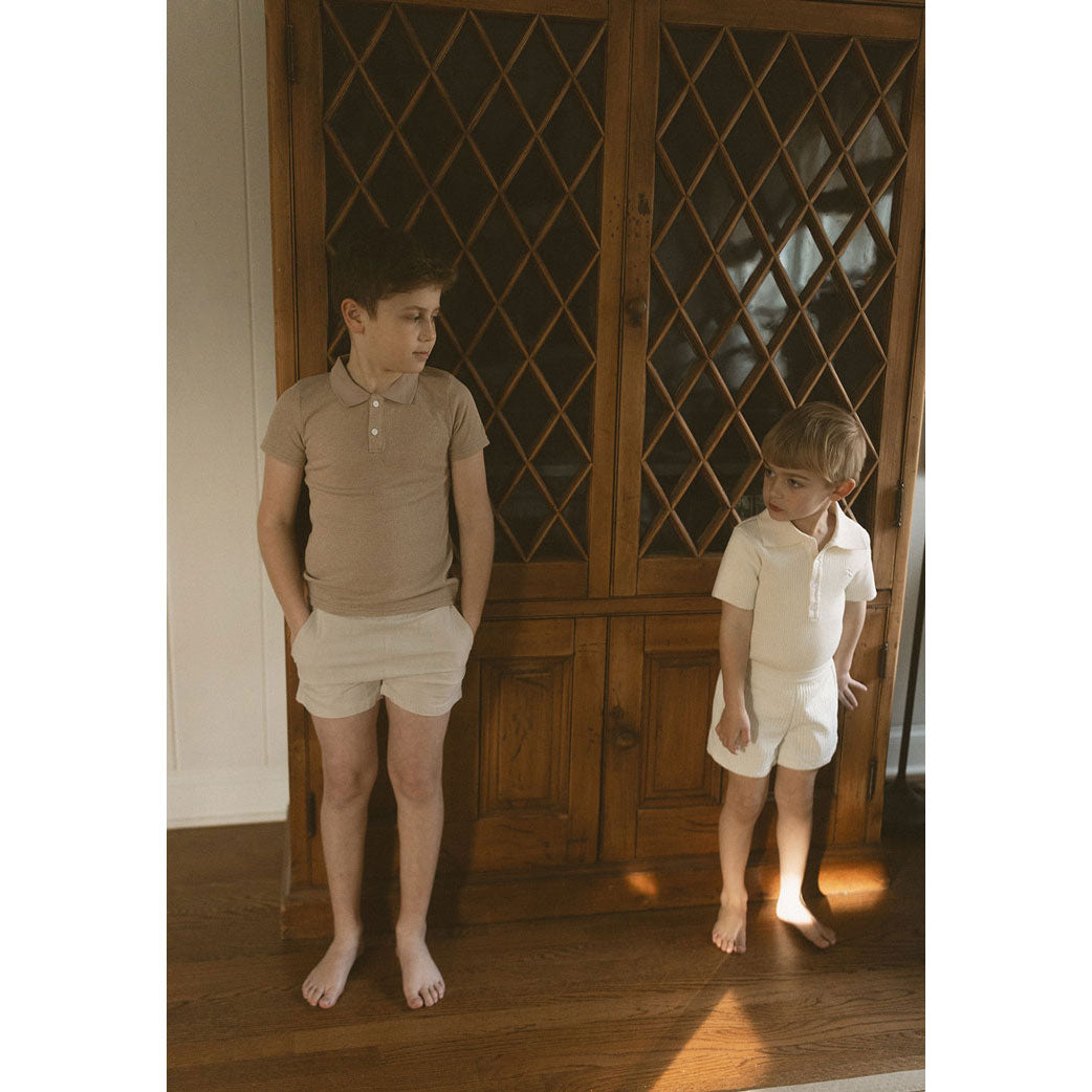 L by Ladida Taupe Textured Polo
