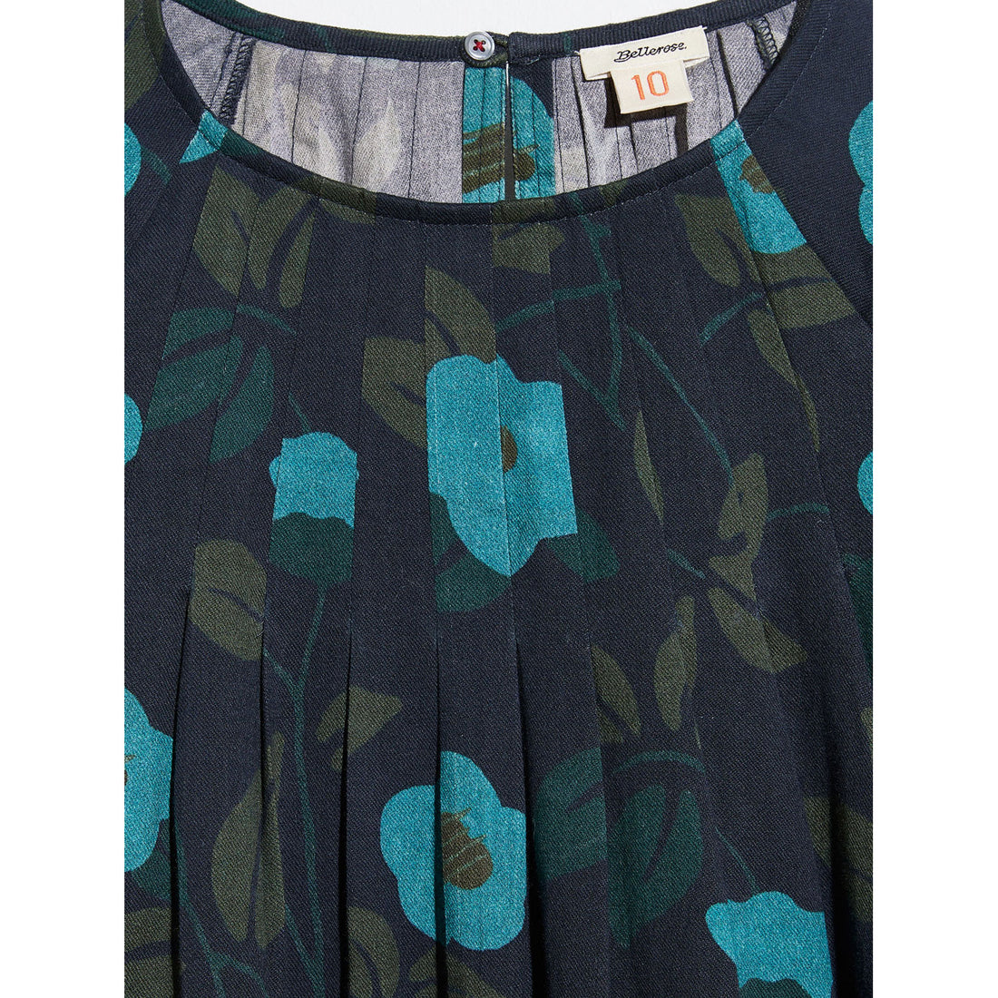 Bellerose Navy/Teal Flowers Poko Dress
