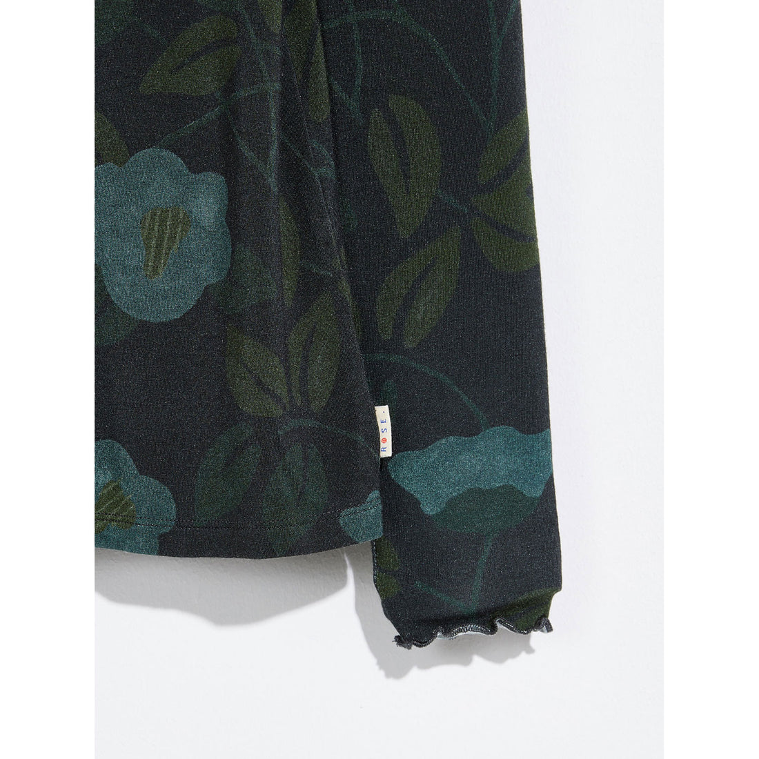 Bellerose Navy/Teal Flowers Velfie Turtleneck