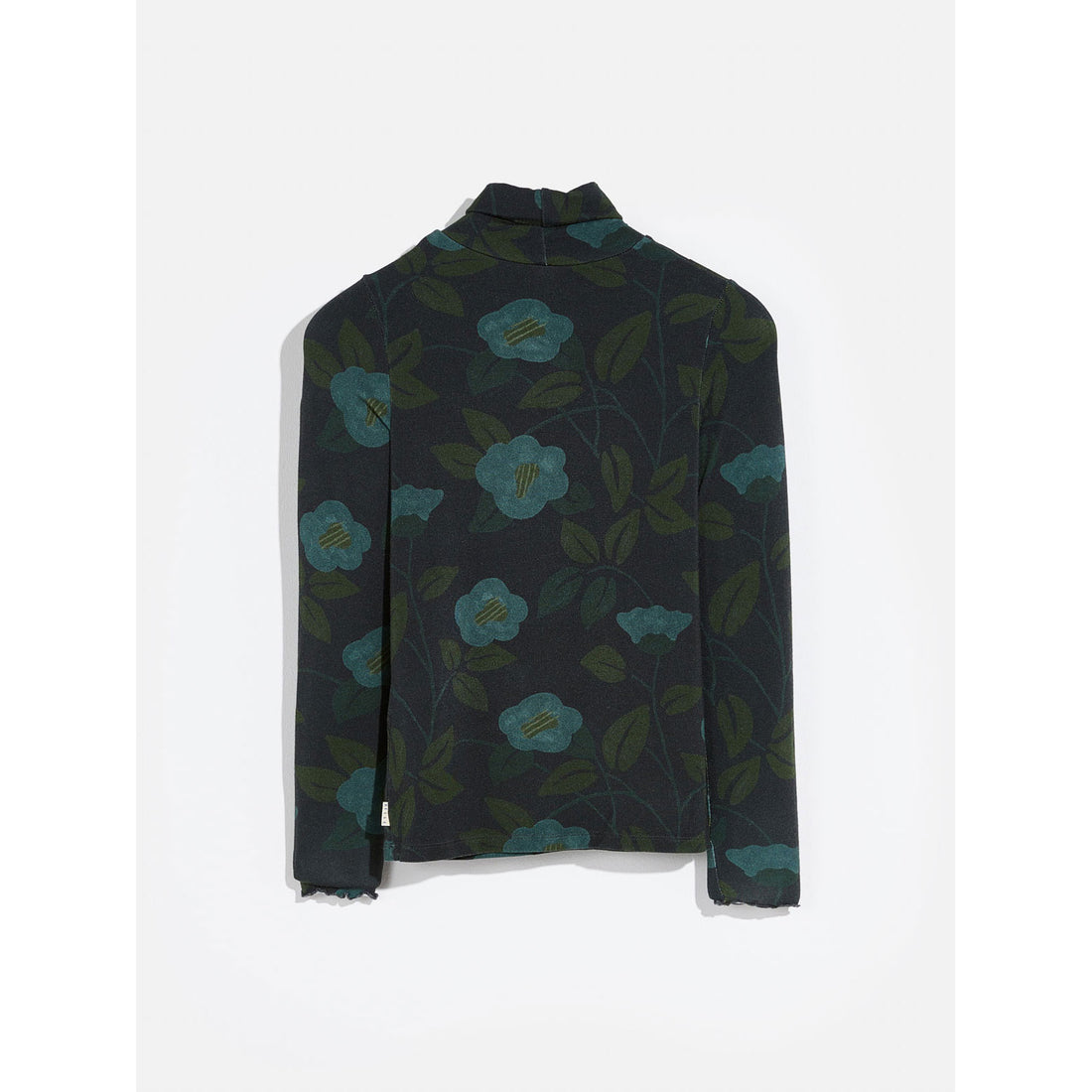 Bellerose Navy/Teal Flowers Velfie Turtleneck
