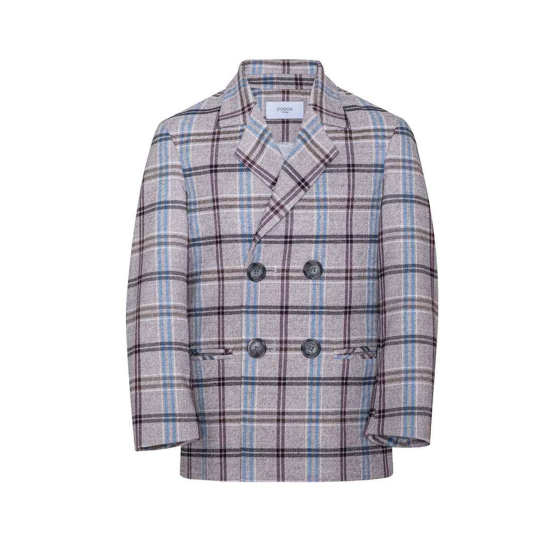 Paade Mode Grey Alpe Double Breasted Blazer