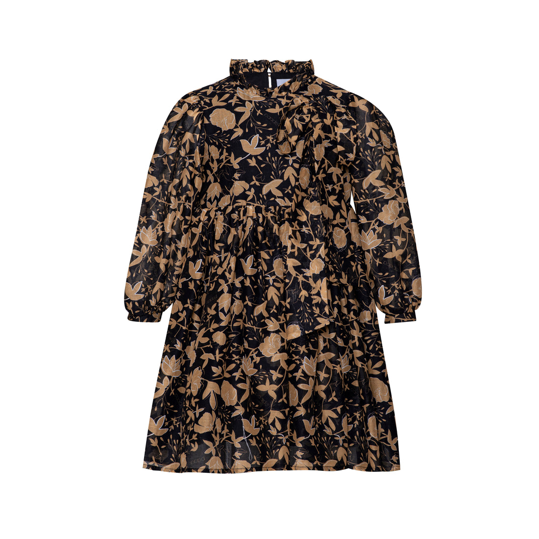 Paade Mode Black Snowball Chiffon Dress