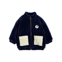 Mini Rodini Navy What'S Cooking Faux Fur Jacket