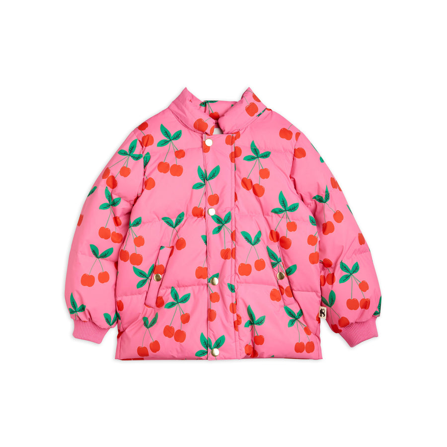 Mini Rodini Pink Cherries Aop Puffer Jacket