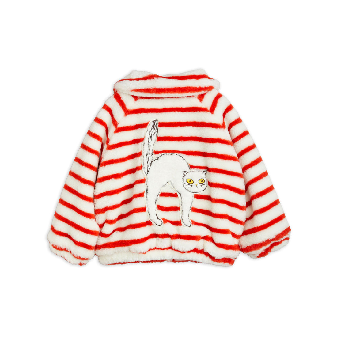 Mini Rodini Multi Angry Cat Stripe Fur Jacket