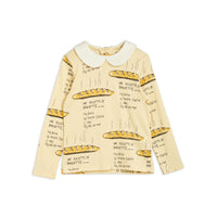 Mini Rodini Yellow Baguette Aop Collar Tee