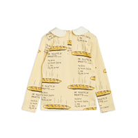 Mini Rodini Yellow Baguette Aop Collar Tee