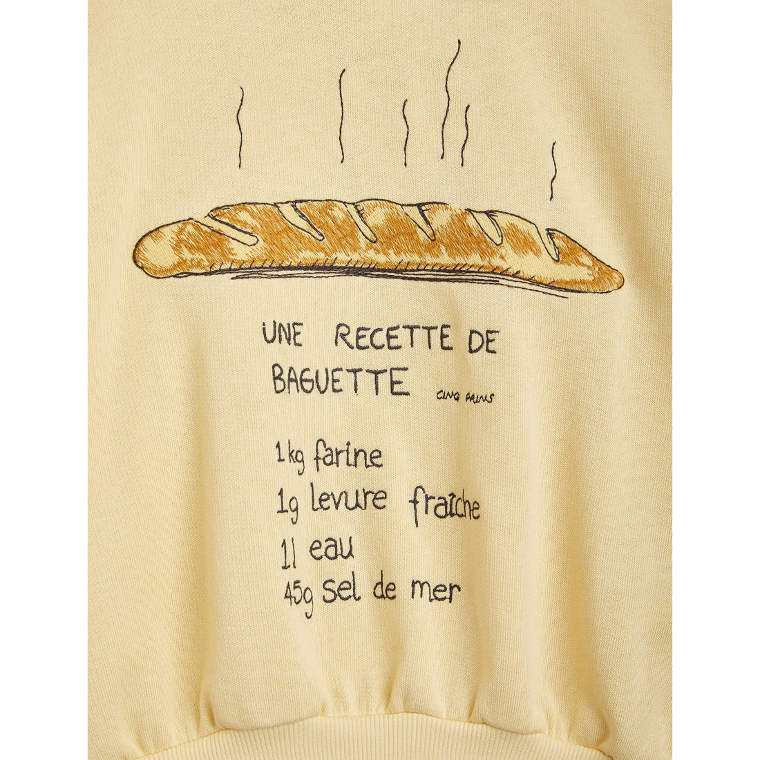 Mini Rodini Yellow Baguette Collar Sweatshirt